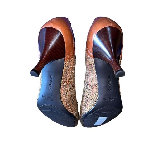 Enzo Angiolini Flexo Keiran Medium Brown Fabric Round Toe Pumps Wmns Sz 10 READ - Picture 8 of 13